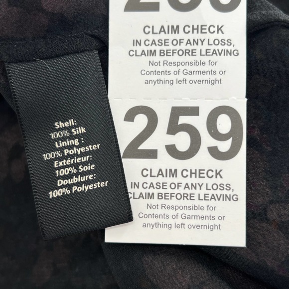 ELIZABETH and JAMES Silk Floral Cut-Out Back Blouse SZ S Black Multi Print - Picture 8 of 9